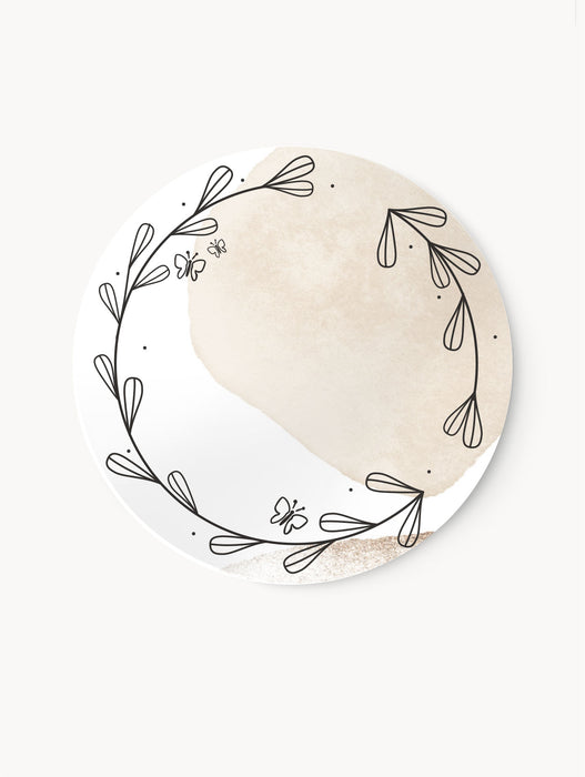 Aukleber zur Beschriftung, Beige | ⌀ 4cm