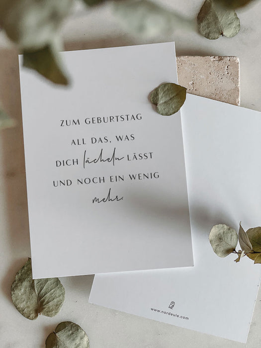 Grußkarte "All das, was Dich lächeln lässt"