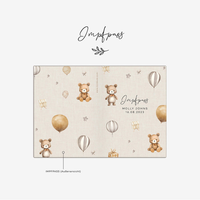 U-Heft und Impfpass Hülle personalisiert im Set Molly Beige
