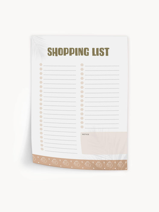 Shopping List - Notizblock