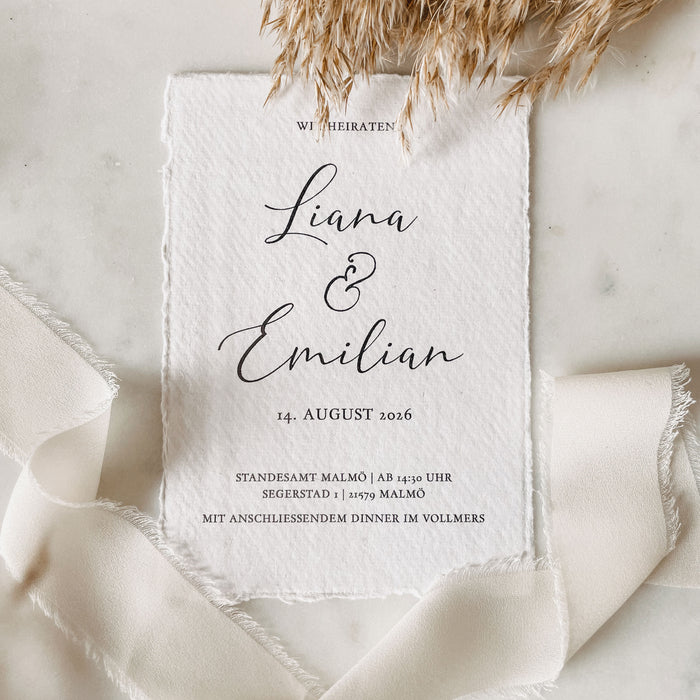 Save the Date Einladung Alva zur Hochzeit
