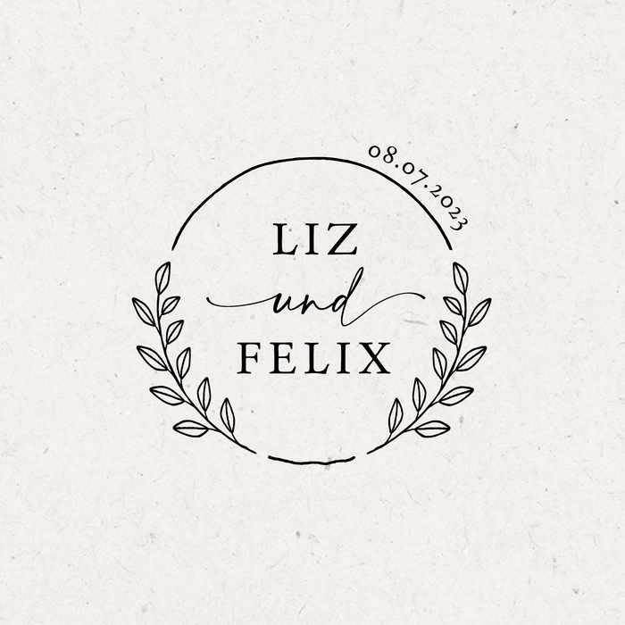 Hochzeits-LOGO mit Namen ELIN