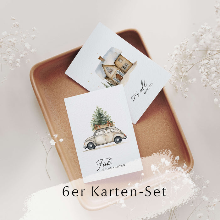 Kartenset Weihnachten im 6er Set