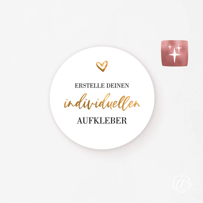 40mm individuelle Aufkleber mit Goldfolie