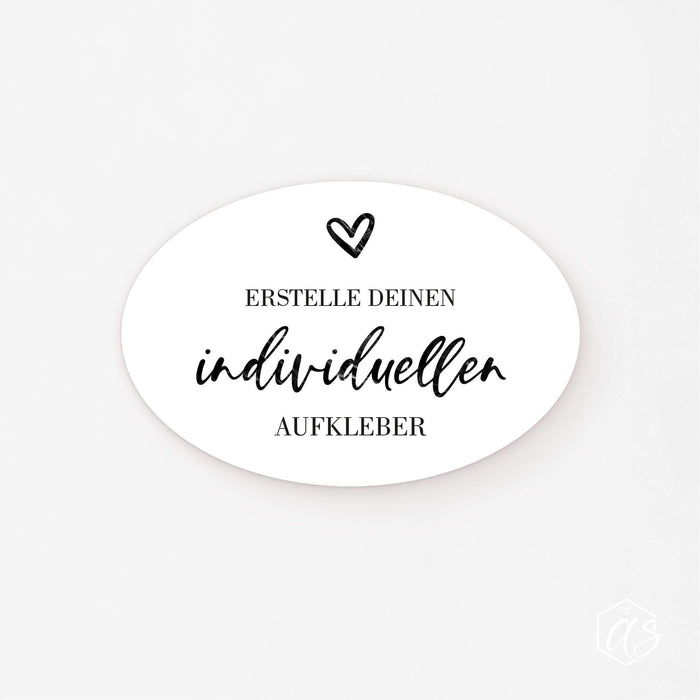 MATT 63x42mm individuelle Aufkleber, oval