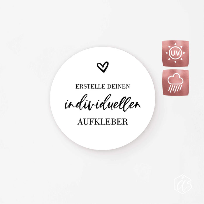 WETTERFEST 40mm individuelle Aufkleber