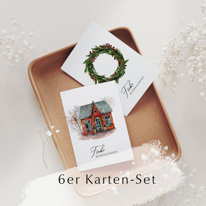Kartenset Weihnachten im 6er Set