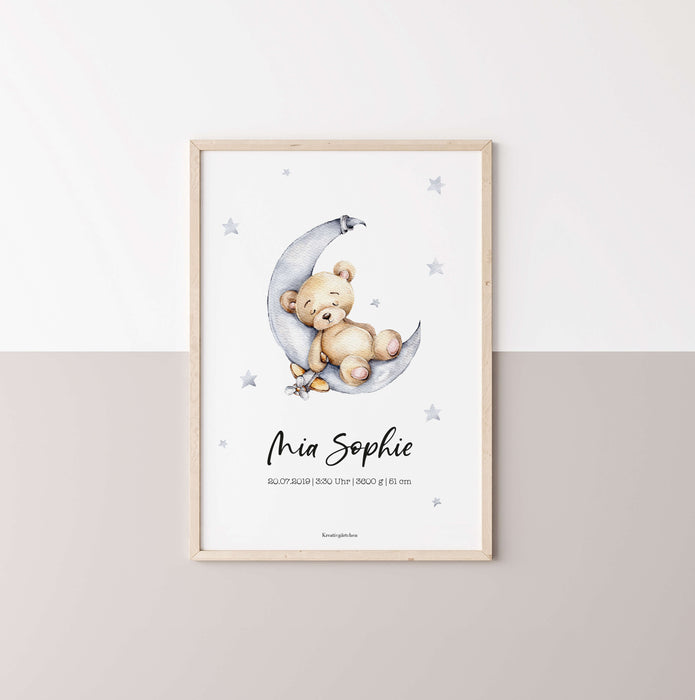 Personalisiertes Geburtsposter