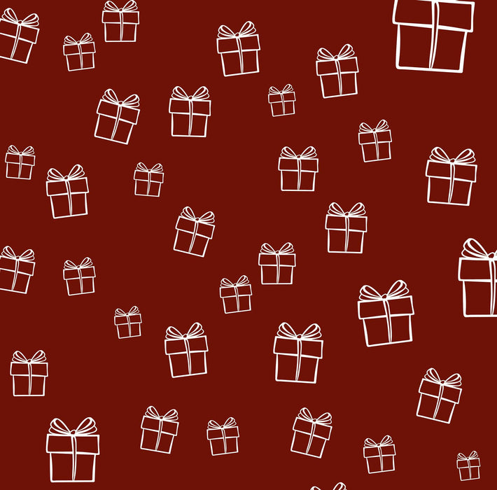 Geschenkpapier, 3 Rollen - Verpackungspapier "Geschenkezeit", dunkelrot