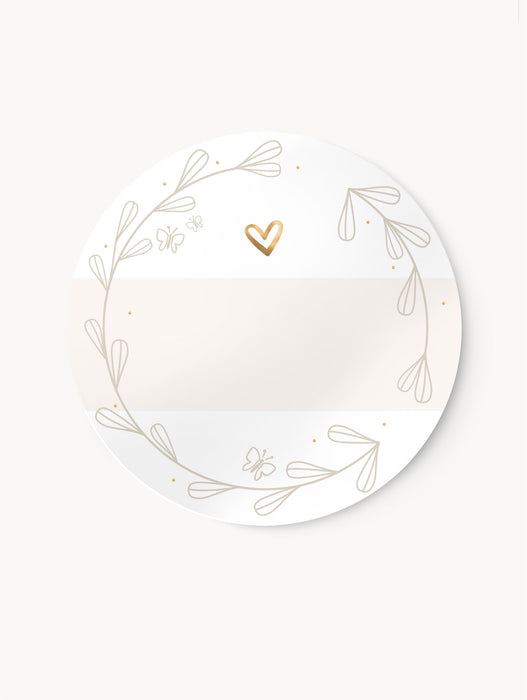 Aufkleber zur Beschriftung Gold | ⌀ 4cm