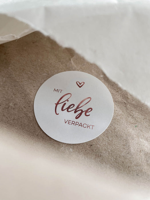 Mit Liebe verpackt Rose-Weiß | ⌀ 3cm ⌀ 4cm