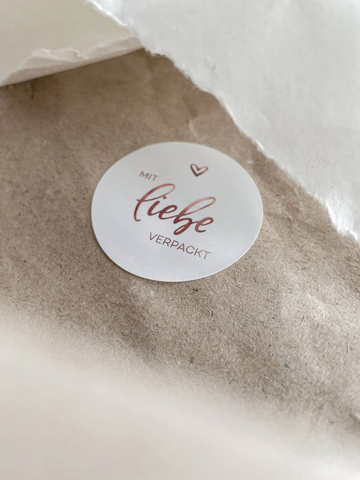 Mit Liebe verpackt Rose-Weiß | ⌀ 3cm ⌀ 4cm
