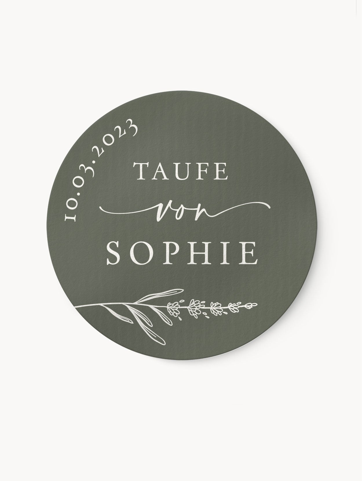 Personalisierte Taufaufkleber
