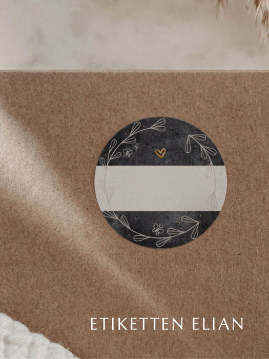 Aukleber zur Beschriftung, Graumeliert Gold | ⌀ 4cm