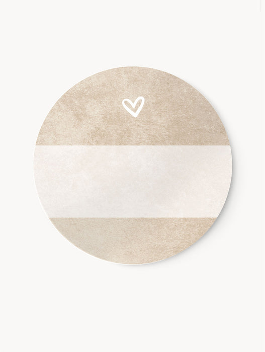 Aufkleber zur Beschriftung Beige | ⌀ 3cm ⌀ 4cm