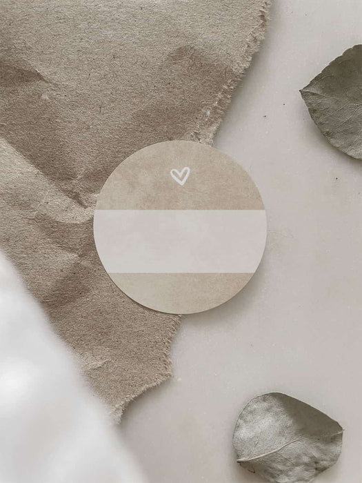 Aufkleber zur Beschriftung Beige | ⌀ 3cm ⌀ 4cm