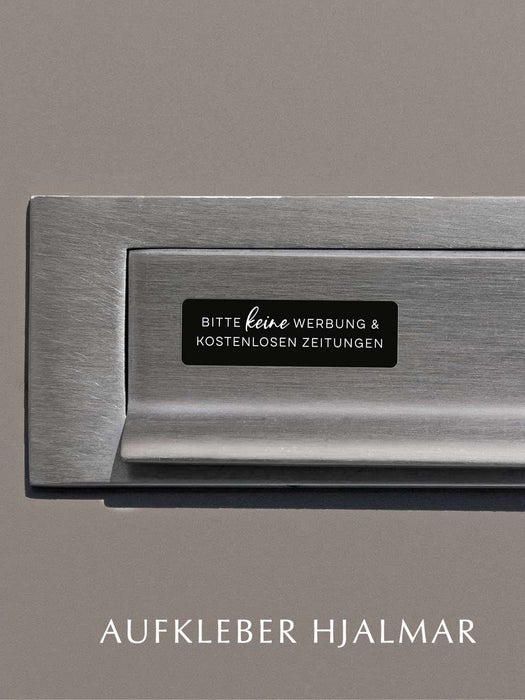 Briefkastenaufkleber Keine Werbung Zeitungen Schwarz | 6,8 x 2,1 cm