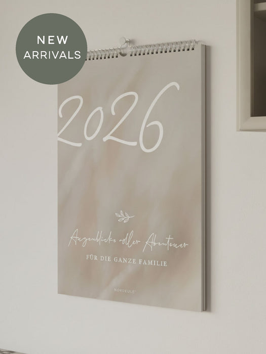 Familienkalender 2026, DIN A3, Augenblicke voller Abenteuer (Limited Edition)