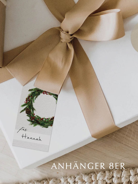 Geschenkanhänger Weihnachten im 8er Set