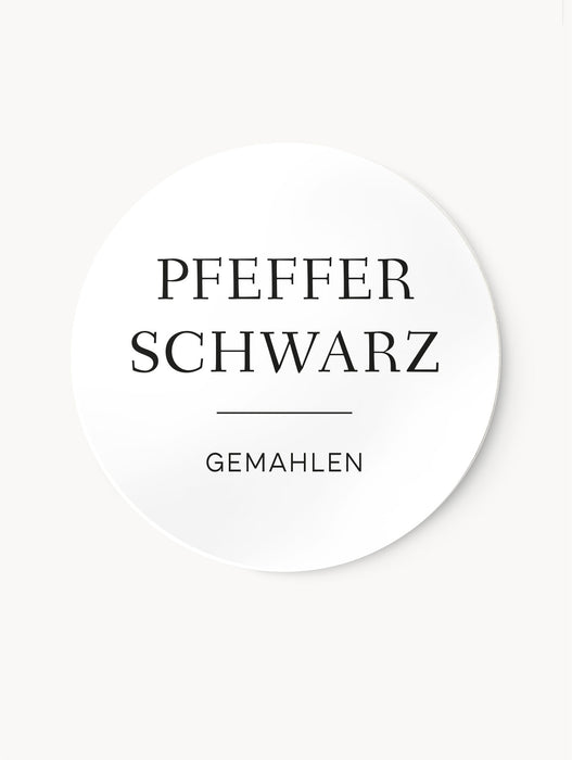 Gewürzetiketten Set 80 Stück Ø3cm – Schwarz-Weiß für Gläser & Dosen — NORDEULE®