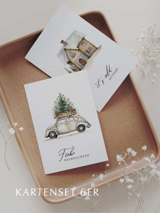 Kartenset Weihnachten im 6er Set