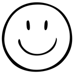 Lächelndes Gesicht Icon von NORDEULE in Schwarz-Weiß