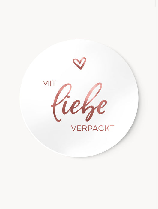 Mit Liebe verpackt Rose-Weiß | ⌀ 3cm ⌀ 4cm