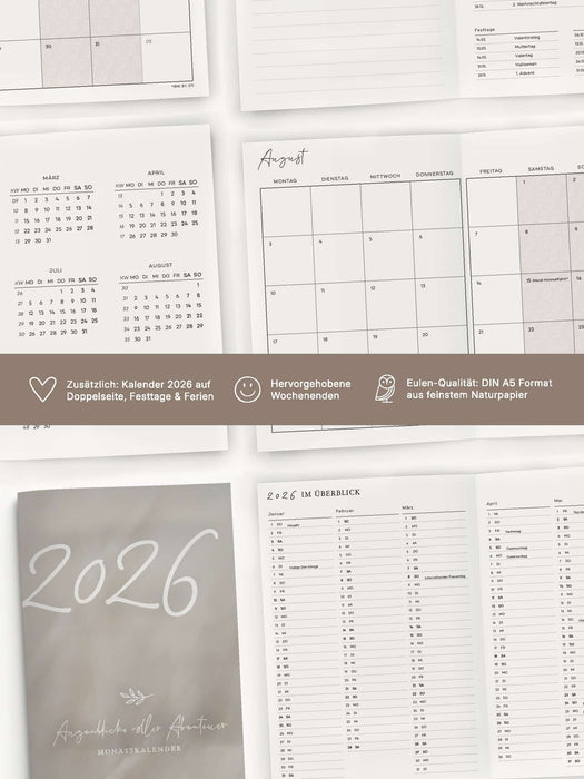 Monatskalender 2026, Augenblicke voller Abenteuer (Limited Edition)