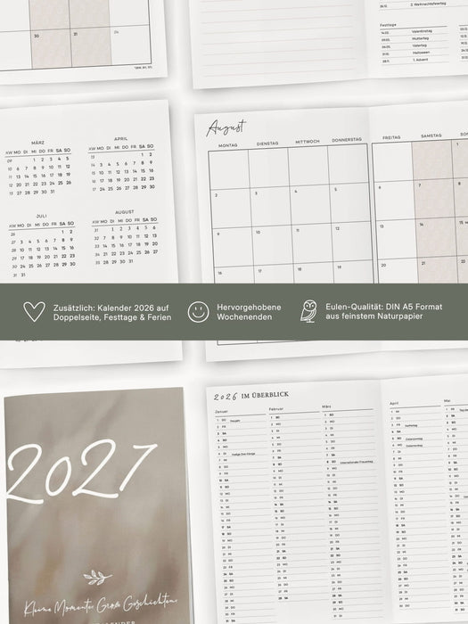 Monatskalender 2027 A5 | Kleine Momente. Große Geschichten