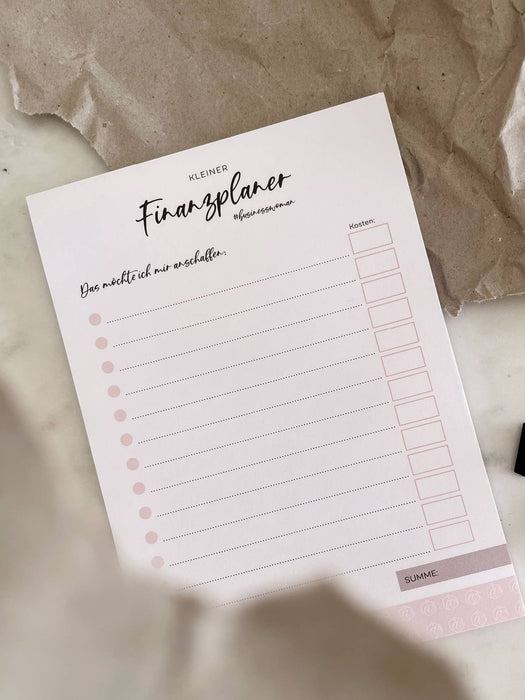 Finanzplaner Businesswoman Notizblock | DIN A5