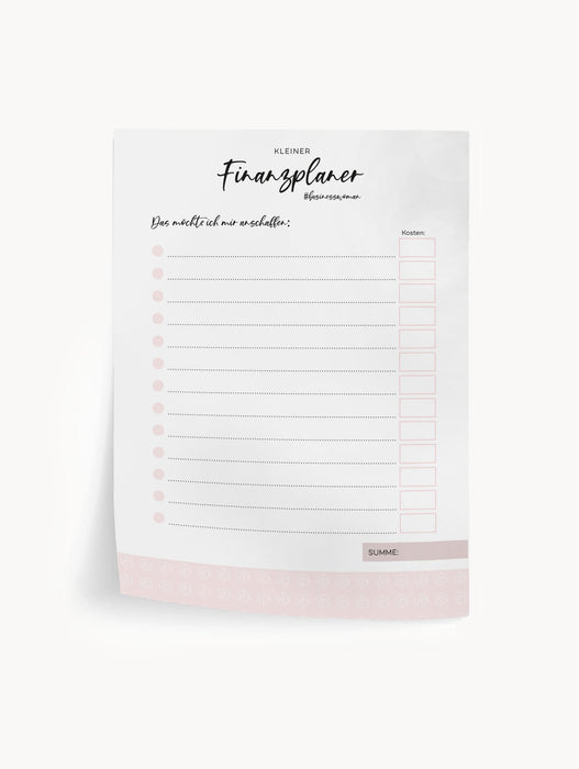 Finanzplaner Businesswoman Notizblock | DIN A5