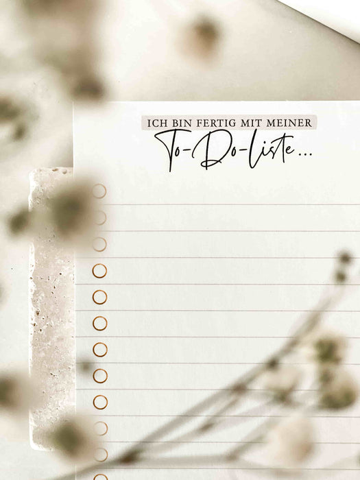 To Do Liste ... fehlen nur noch die Häkchen Notizblock | DIN lang
