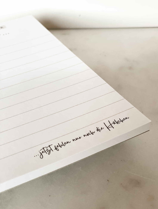 To Do Liste ... fehlen nur noch die Häkchen Notizblock | DIN lang