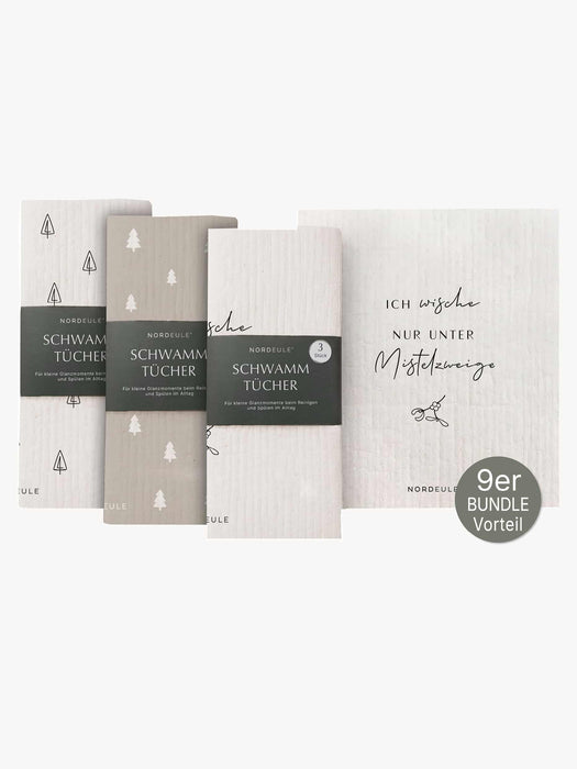 Schwammtücher Mix-Pack Weihnachten im 9er Set