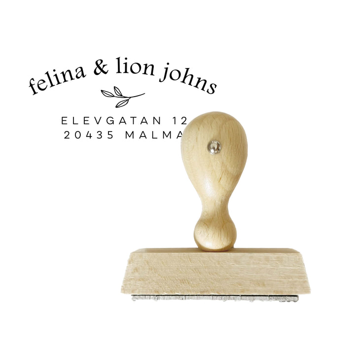 Personalisierter Stempel zur Hochzeit 7x3cm