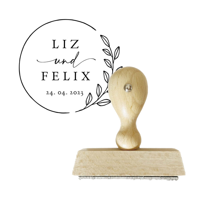 Personalisierter Stempel Elin zur Hochzeit