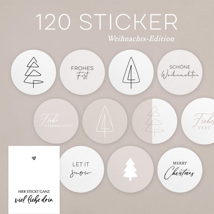 120 Sticker Weihnachten XL-Set