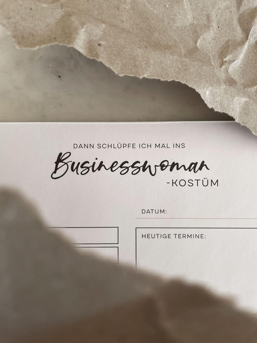 Tagesplaner Businesswoman Notizblock | DIN A4