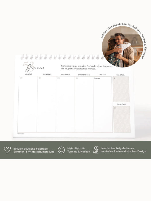 Wochentischkalender 2027 | Kleine Momente. Große Geschichten