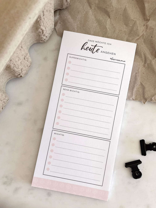 To Do Liste Businesswoman Notizblock | DIN lang