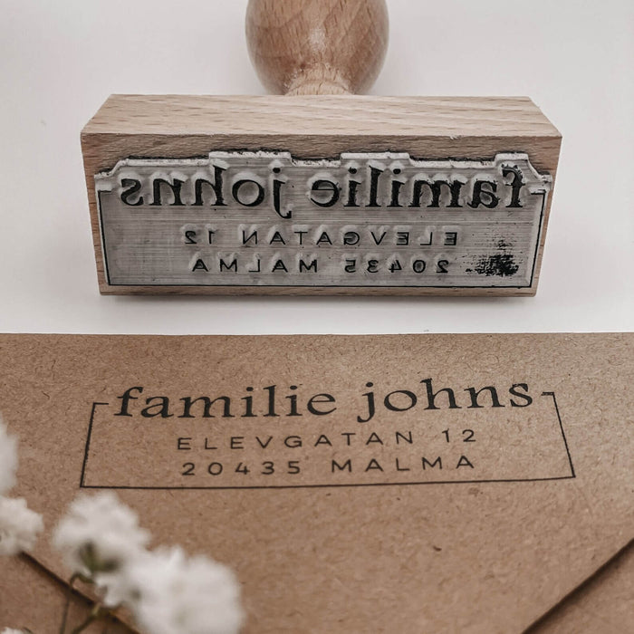 Personalisierter Stempel Felina zur Hochzeit 7x3cm