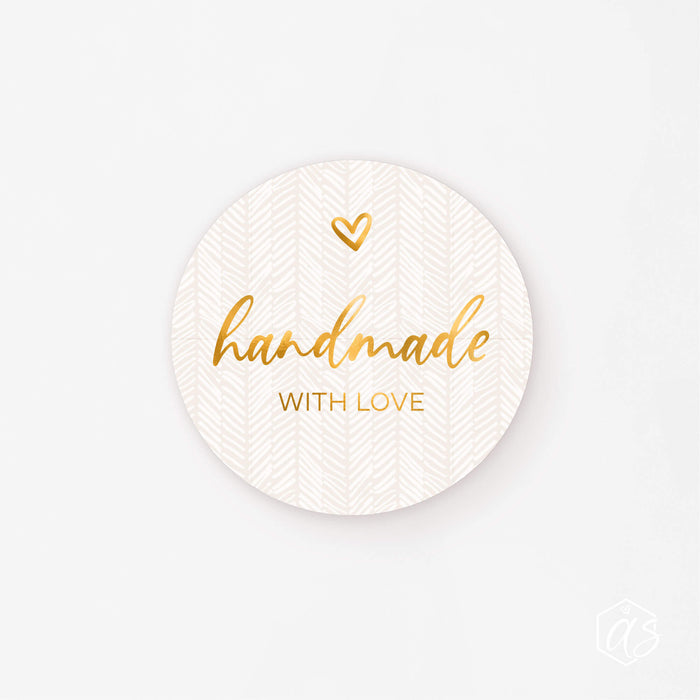 Handmade with love - Aufkleber, Boho