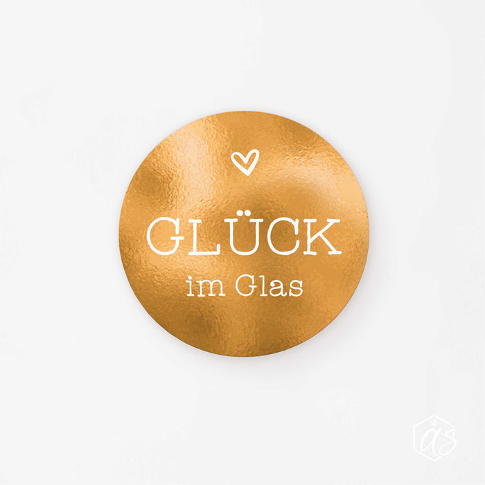 Glück im Glas - Aufkleber