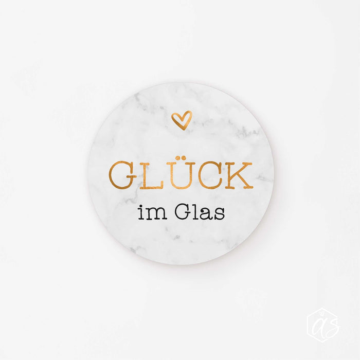 Glück im Glas - Aufkleber