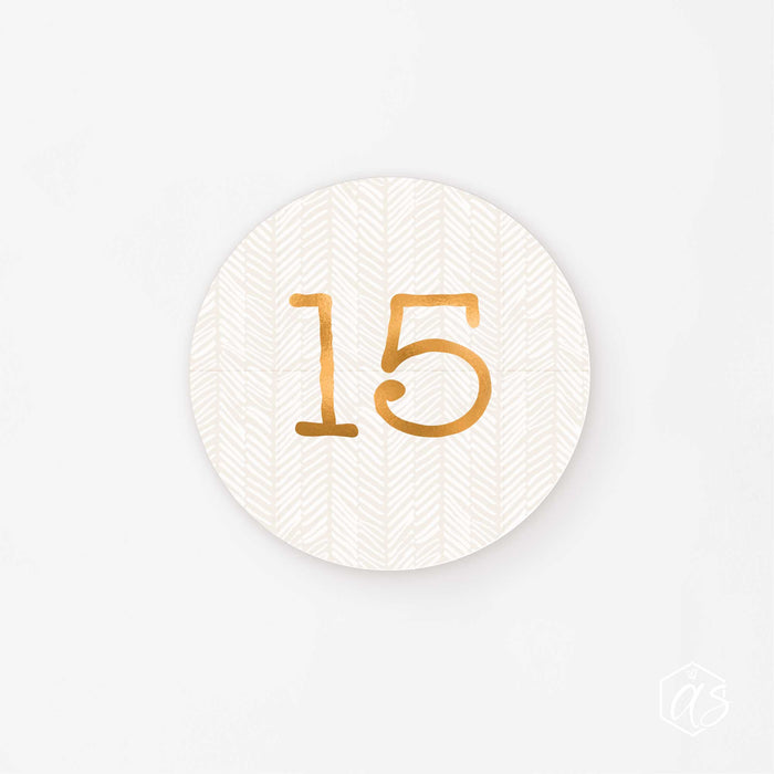Adventskalender-Set Zahlen Boho