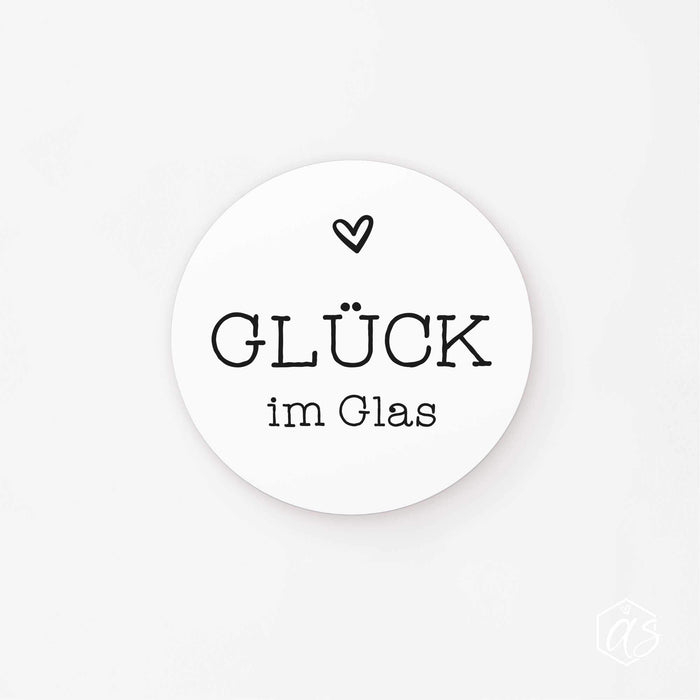 Glück im Glas - Aufkleber