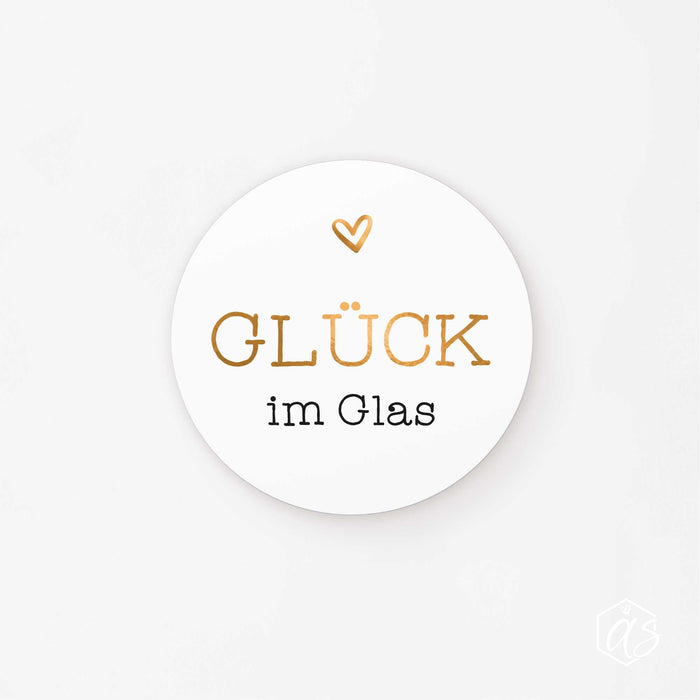 Glück im Glas - Aufkleber