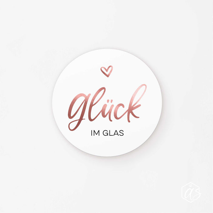 Glück im Glas - Aufkleber