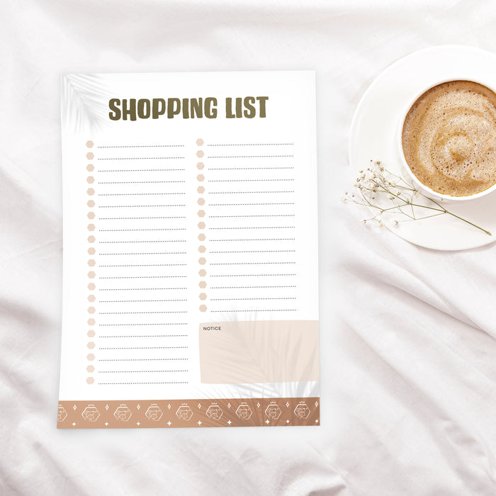 Shopping List - Notizblock