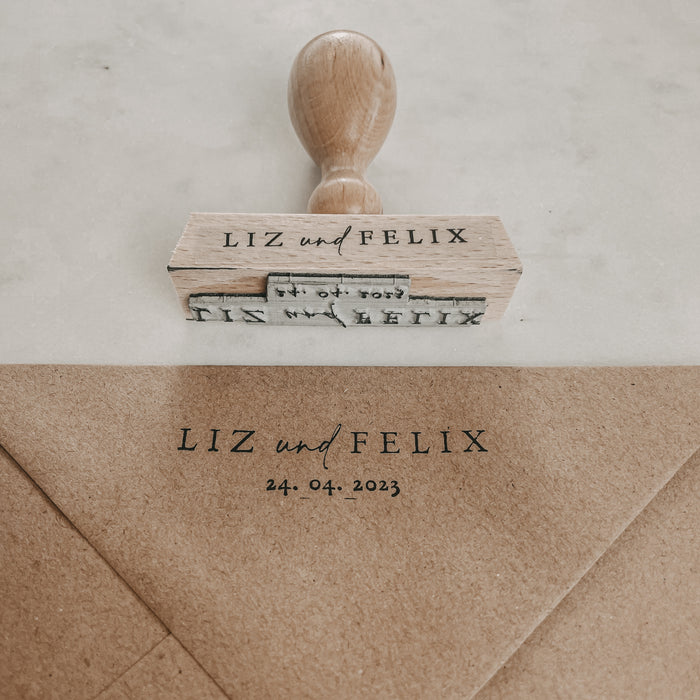 Personalisierter Stempel Elin zur Hochzeit